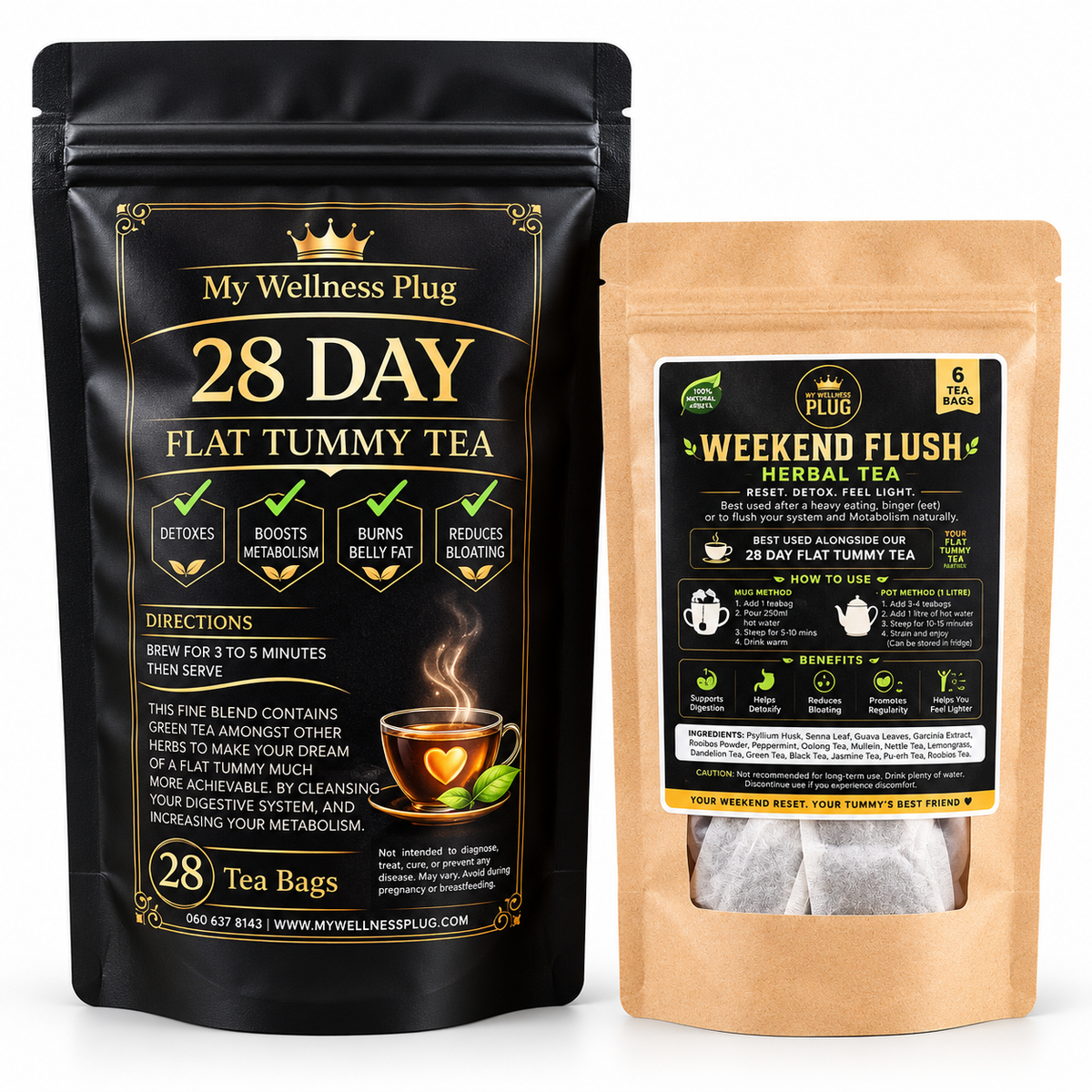 Flat Tummy Tea and Weekend Flush Combo