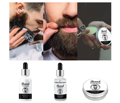 Men's Beard Kit (Wash, Oil, Balm)