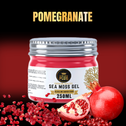 Pomegranate infused Sea Moss Gel (250ml)